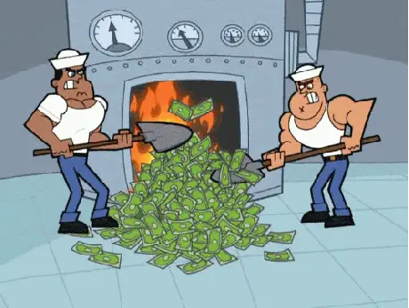 money burning_cartoon