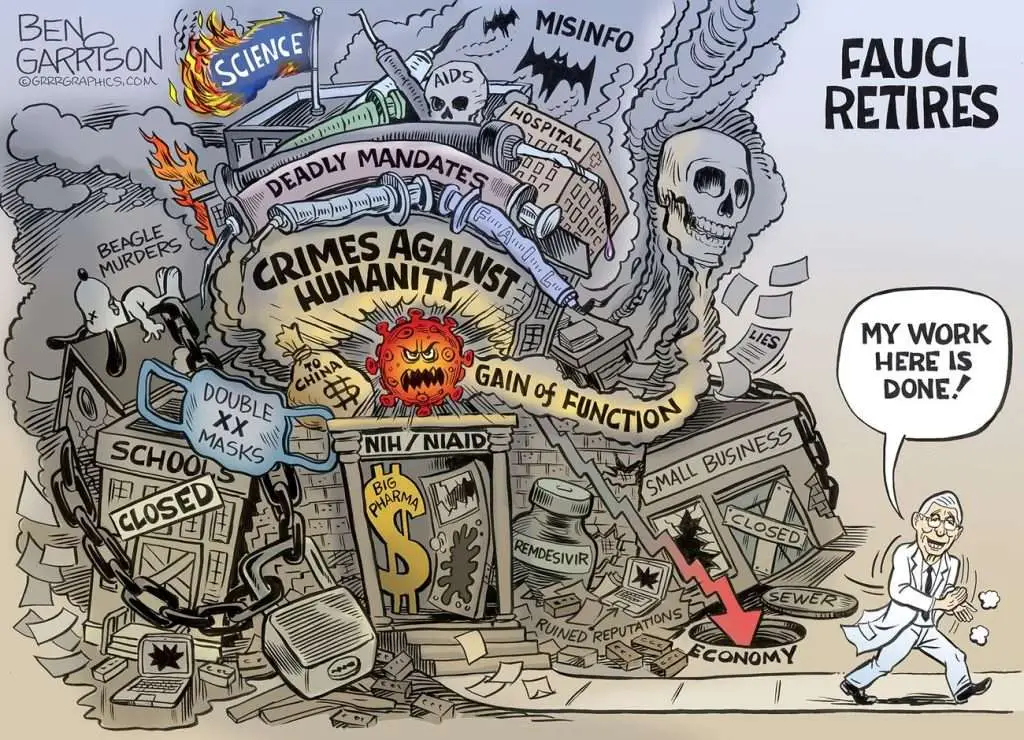 Fauci-retires_Ben Garrison cartoon
