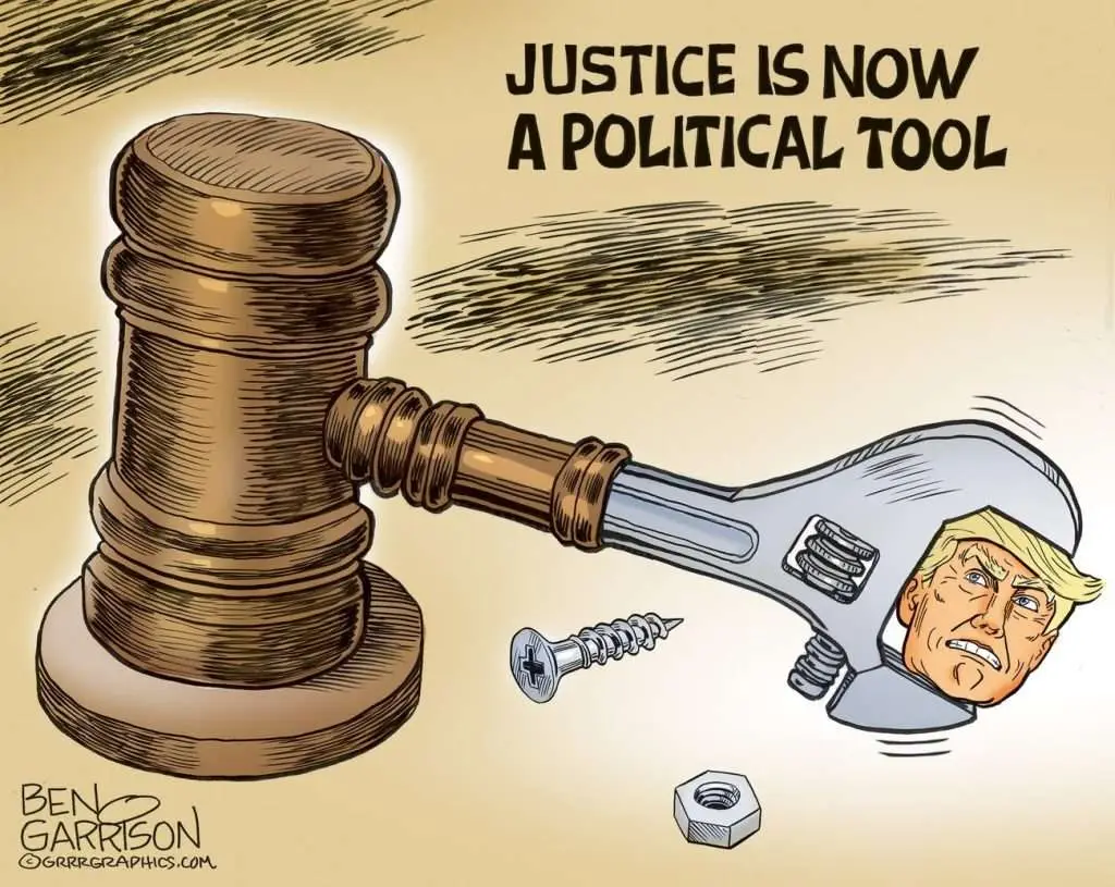 Justice is now a political tool_Ben Garrison cartoon