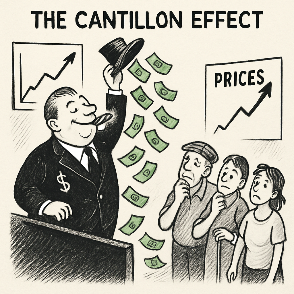 The cantilon effect prices cartoon