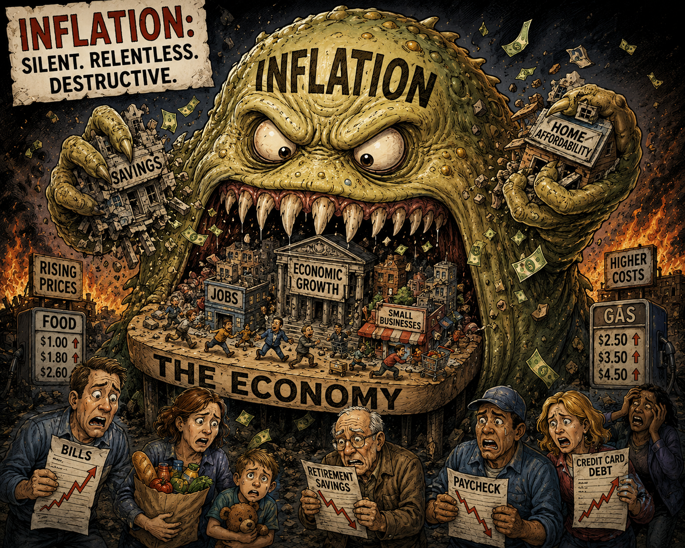 Gold and silver - inflation monster destroying everything